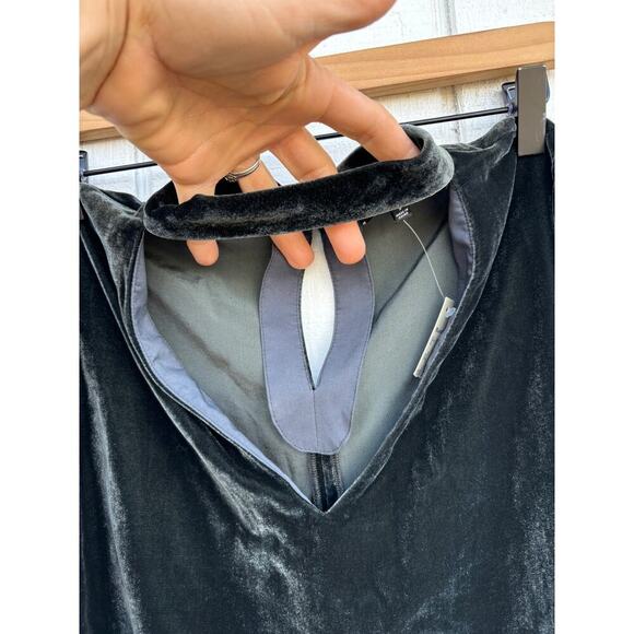 NWT Madewell Green Velvet Choker Top, Deep V Neck, Size S - Picture 8 of 11